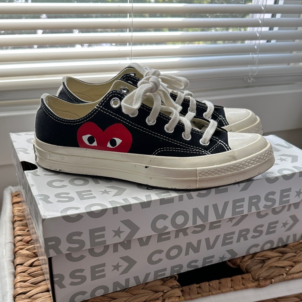 CDG x Converse Chuck Taylor Canvas Low-Top Sneakers - Picture 2 of 6